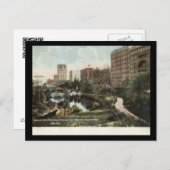 ニューヨーク市中央公園スワンレイク1909 Vintag ポストカード (正面/裏面)