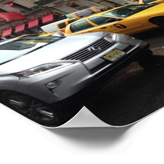 ニューヨーク市五番街タクシー写真NYC ポスター (角)