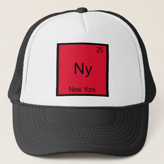 ニューヨーク市元素化学記号Tシャツ キャップ (正面)