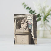 ニューヨーク市公共図書館獅子像 ポストカード (スタンド正面)