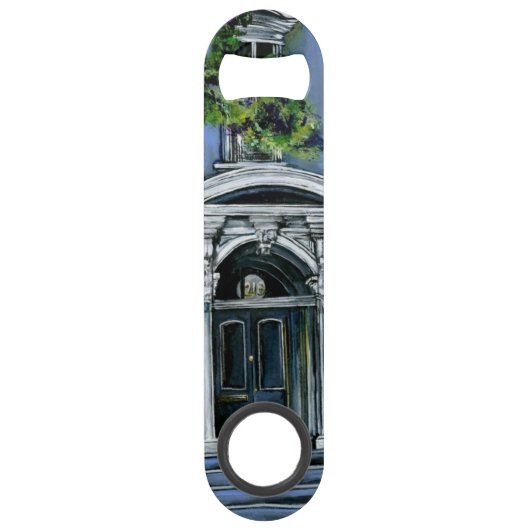 ニューヨーク市内からの光の球 スピード栓抜き (裏面)