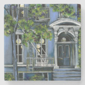 ニューヨーク市内から発光する球 ストーンコースター (正面)