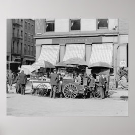 ニューヨーク市内のランチカート 1906年 ヴィンテージ写真 ポスター