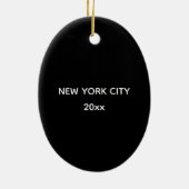 ニューヨーク市写真チャンネルガーデンNYC セラミックオーナメント (裏面)