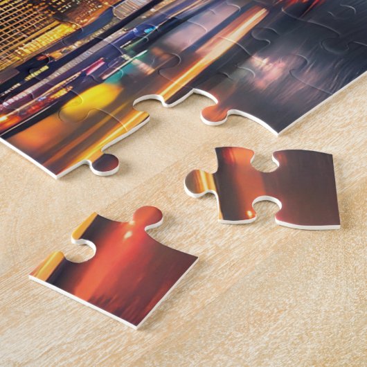 ニューヨーク市写真パズルスカイラインインターネットジグソー ジグソーパズル (側面)