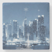 ニューヨーク市冬スカイラインクリスマスアペディション ストーンコースター (正面)