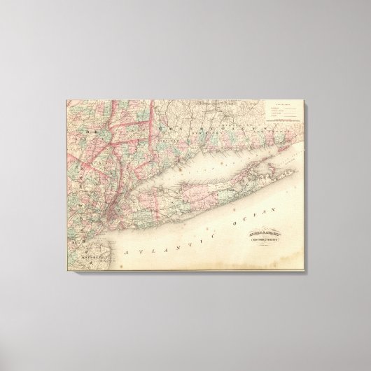 ニューヨーク市周辺 キャンバスプリント (正面)