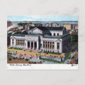 ニューヨーク市図書館1908ヴィンテージ ポストカード (正面)