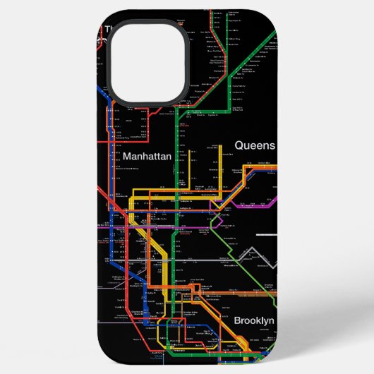 ニューヨーク市地下鉄マップ iPhoneケース (裏面)
