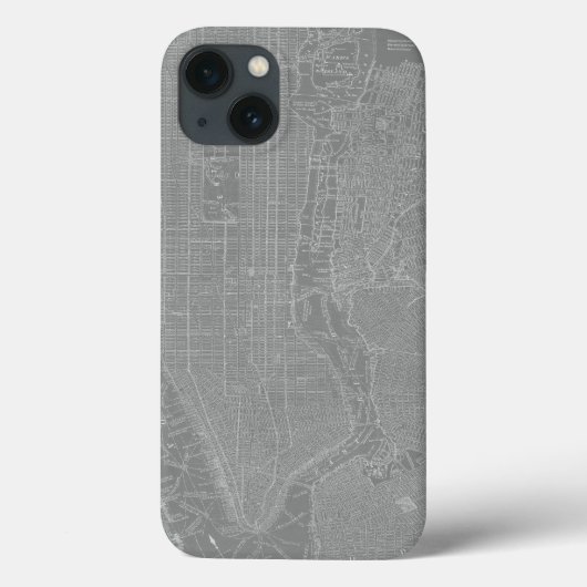 ニューヨーク市地図のスケッチ Case-Mate iPhoneケース (裏面)