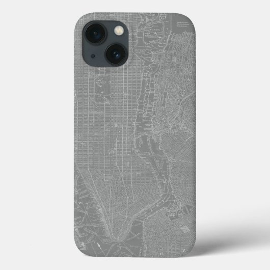 ニューヨーク市地図のスケッチ Case-Mate iPhoneケース (裏面)