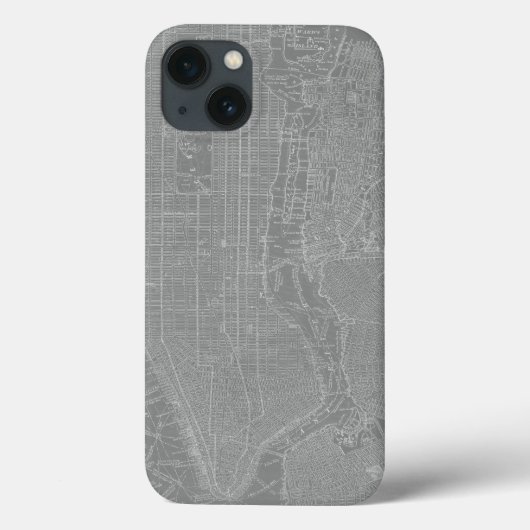 ニューヨーク市地図のスケッチ Case-Mate iPhoneケース (裏面)