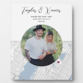 ニューヨーク市地図結婚婚約写真ギフト フォトプラーク (正面)