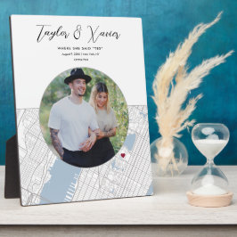 ニューヨーク市地図結婚婚約写真ギフト フォトプラーク