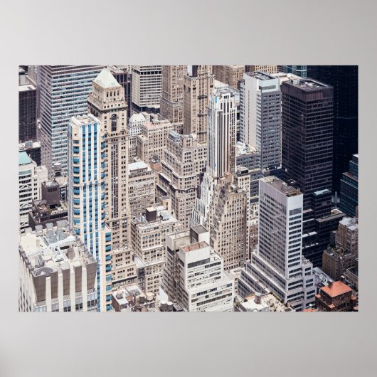 ニューヨーク市多様な建築、色の色合いae ポスター (正面)