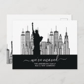 ニューヨーク市引っ越し案内はがき 案内ポストカード (正面/裏面)