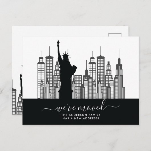 ニューヨーク市引っ越し案内はがき 案内ポストカード (正面/裏面)