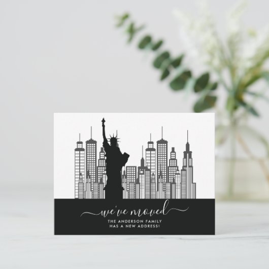 ニューヨーク市引っ越し案内はがき 案内ポストカード (スタンド正面)