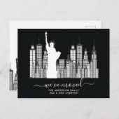 ニューヨーク市引っ越し案内はがき 案内ポストカード (正面/裏面)