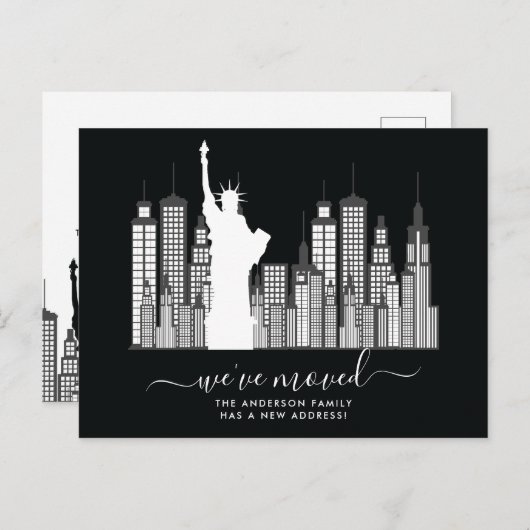 ニューヨーク市引っ越し案内はがき 案内ポストカード (正面/裏面)