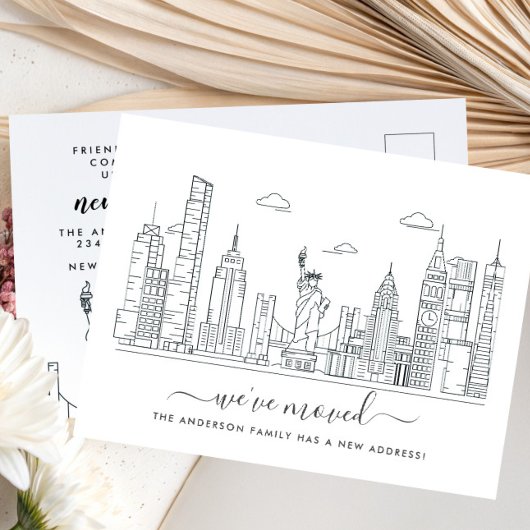 ニューヨーク市引越し案内はがき 案内ポストカード