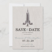 ニューヨーク市新郎新婦の日付を保存 セーブザデート (正面)