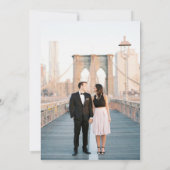 ニューヨーク市新郎新婦の日付を保存 セーブザデート (裏面)