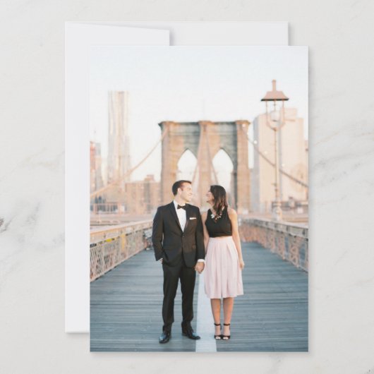 ニューヨーク市新郎新婦の日付を保存 セーブザデート (裏面)