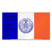 ニューヨーク市旗を持つ名刺マグネット マグネット名刺 (正面)