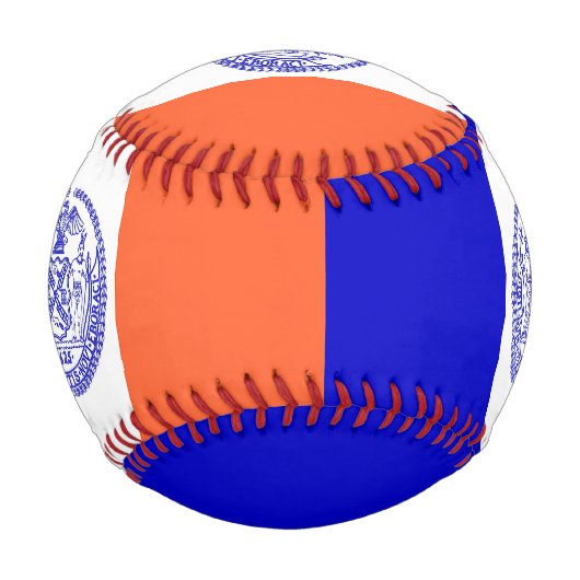 ニューヨーク市旗を持つ愛国的野球 野球ボール (裏面)
