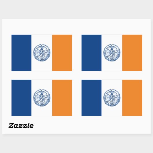 ニューヨーク市旗統一された州アメリカ国 長方形シール (シート)