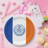 ニューヨーク市旗 ペーパープレート (パーティー)