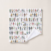 ニューヨーク市民の隣人NYCの人々 バスタオルセット (ウォッシュタオル)