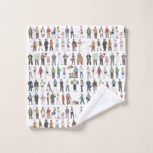 ニューヨーク市民の隣人NYCの人々 バスタオルセット (ウォッシュタオル)