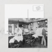 ニューヨーク市理容店、1895年 ポストカード (正面/裏面)