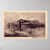 ニューヨーク市立図書館ヴィンテージ ポスター (正面)