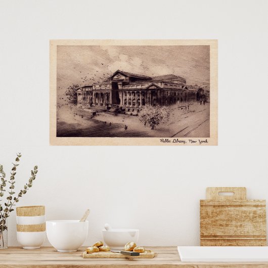 ニューヨーク市立図書館ヴィンテージ ポスター (キッチン)
