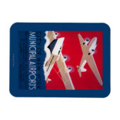 ニューヨーク市立空港ヴィンテージポスター マグネット (横)