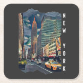 ニューヨーク市立美的フォトアート スクエアペーパーコースター (正面)