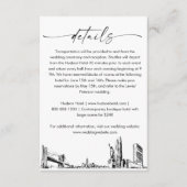 ニューヨーク市結婚スカイラインの詳細カード, 3.5x5 エンクロージャーカード (正面)