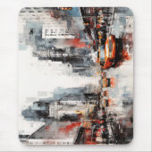 ニューヨーク市絵を描風景。 マウスパッド (正面)