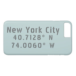 ニューヨーク市緯度経度 iPhone 8 PLUS/7 PLUSケース