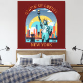 ニューヨーク市自由の女神 キャンバスプリント (インサイチュ (寝室))