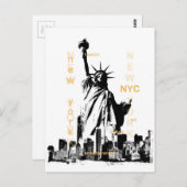 ニューヨーク市自由の女神 ポストカード (正面/裏面)