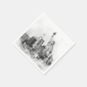 ニューヨーク市自由スケッチ像 スタンダードカクテルナプキン (角)