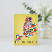 ニューヨーク市街フラッグスはがき ポストカード (スタンド正面)