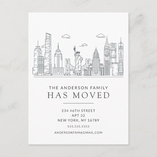 ニューヨーク市街並み移動案内カード 案内ポストカード (正面)