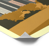 ニューヨーク市観光ポスター、レトロデザイン、彫像 ポスター (角)