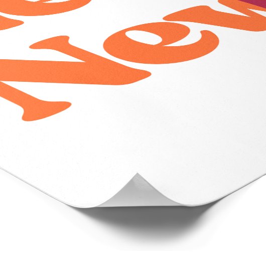 ニューヨーク市観光客向けオレンジピンクNYCポスター ポスター (角)