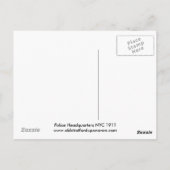 ニューヨーク市警察本部はがき1911 ポストカード (裏面)